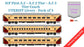 PRE-ORDER: ICF First AC+AC 2 Tier+AC 3 Tier, HO Scale - Utkrisht, Standard, pack of 3