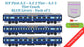 Made to Order: ICF First AC+AC 2 Tier+AC 3 Tier, HO Scale - Blue, Standard, pack of 3