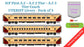 PRE-ORDER: ICF First AC+AC 2 Tier+AC 3 Tier, HO Scale - Utkrisht, Standard, pack of 3