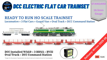 PRE-ORDER: DCC TRAIN SET: Electric Flat Car Train (With Track and Controller)