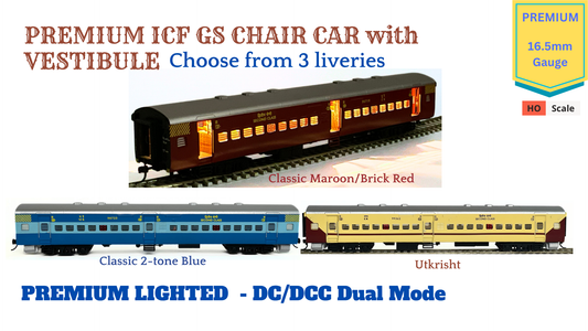 Made to Order: ICF GS Chair Car with VESTIBULE - Premium Version, HO Scale (1:87)