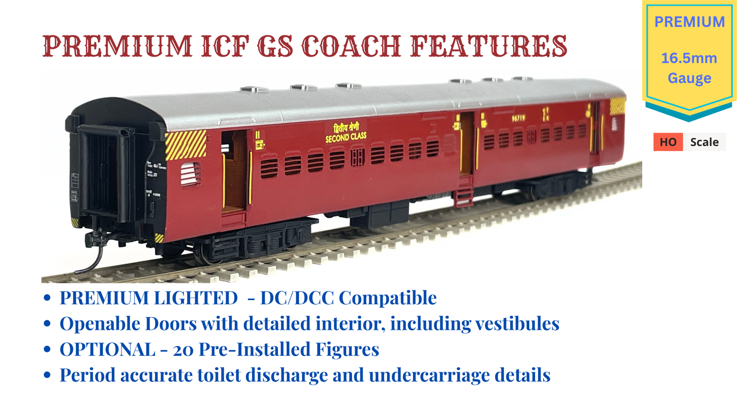 Made to Order: ICF GS Chair Car with VESTIBULE - Premium Version, HO Scale (1:87)
