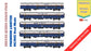 PRE-ORDER: DECCAN QUEEN COACH PACK (Older Version), HO Scale - PREMIUM, Pack of 5