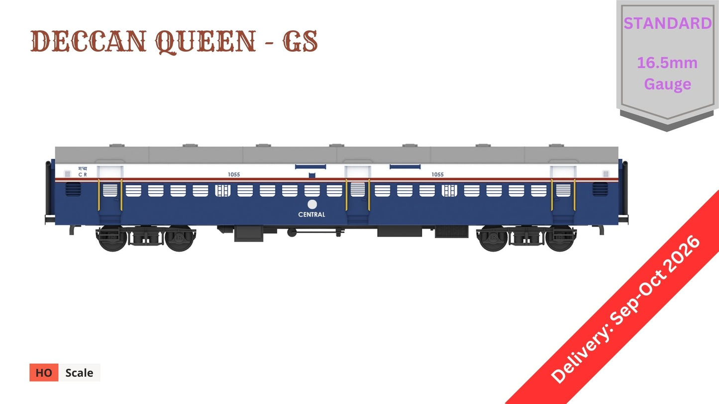 PRE-ORDER: DECCAN QUEEN - ICF GS, HO Scale - Standard Version