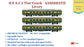 PRE-ORDER: ICF AC 3 Tier, HO Scale - Garibrath Livery, Premium, pack of 3