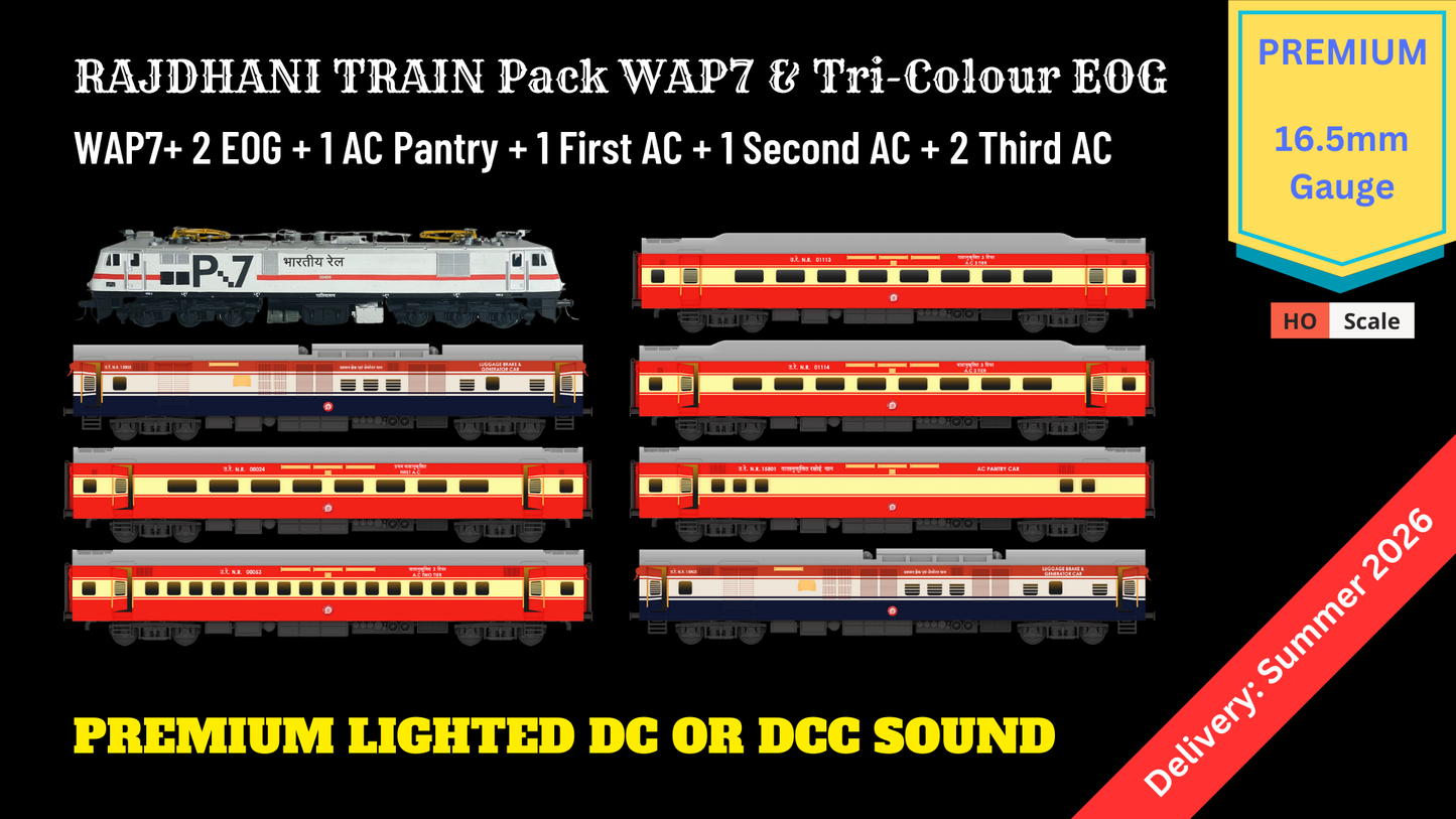 PRE-ORDER: Rajdhani Train Pack with WAP7 - PREMIUM (No Tracks or Controller)