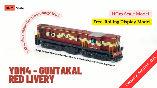 PRE-ORDER: Guntakal YDM4 - HOm Display/Free Rolling Model (12mm gauge track)