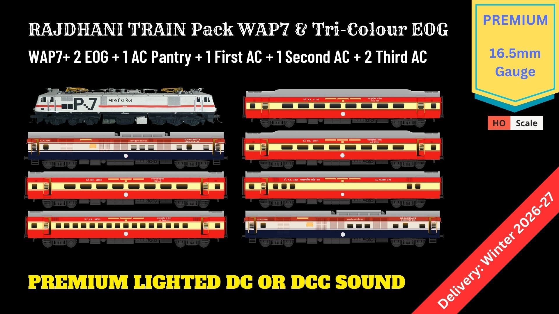 PRE-ORDER: Rajdhani Train Pack with WAP7 - PREMIUM (No Tracks or Contr ...