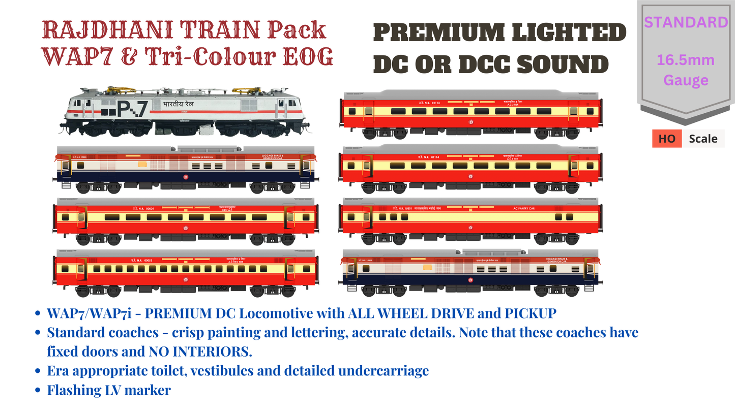 PRE-ORDER: Rajdhani Train Pack with WAP7 - STANDARD (No Tracks or Controller)