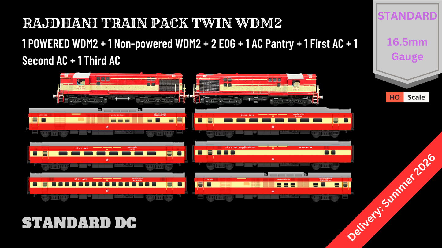 PRE-ORDER: Rajdhani Train Pack with Twin WDM2 - STANDARD (No Tracks or Controller)