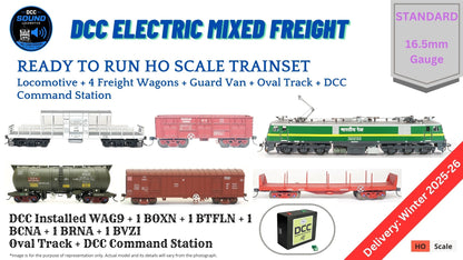 PRE-ORDER: DCC TRAIN SET: Electric Mixed Freight (With Track and Controller)