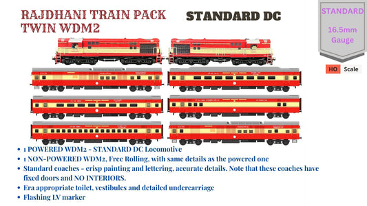 PRE-ORDER: Rajdhani Train Pack with Twin WDM2 - STANDARD (No Tracks or Controller)