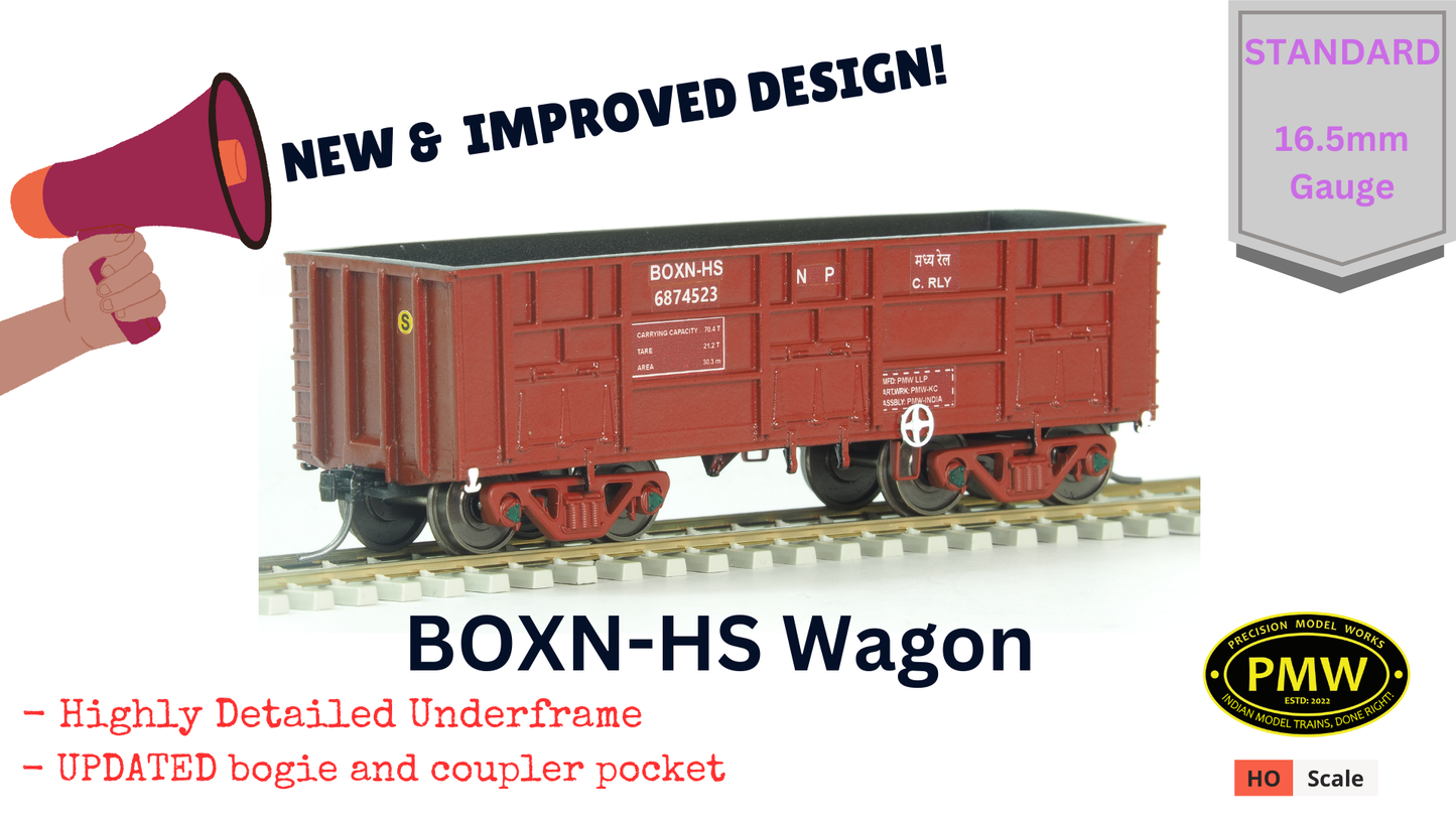 BOXN-HS Wagon, HO Scale - UPDATED DESIGN!