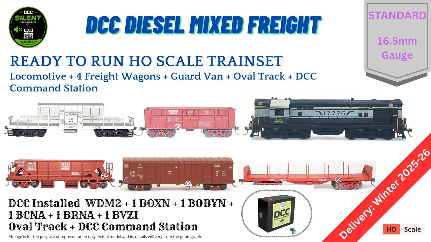 PRE-ORDER: DCC TRAIN Set: Diesel Mixed Freight Train (With Track and Controller)