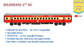 PRE-ORDER: RAJDHANI 2nd A.C HO Scale - Red-Cream Livery Premium Version