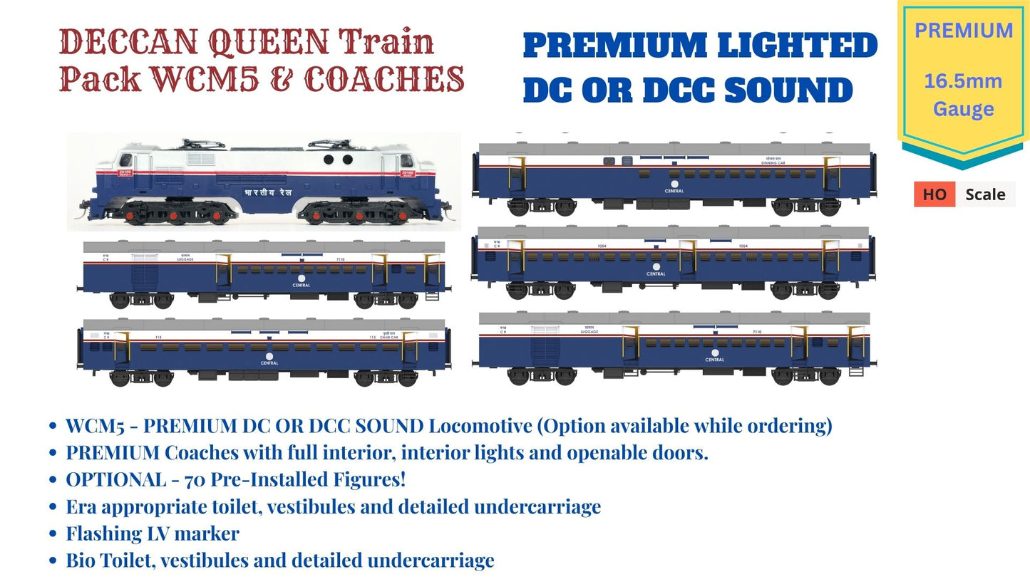 PRE-ORDER: DECCAN QUEEN RTR Train Pack with WCM5 - PREMIUM (No Tracks or Controller)