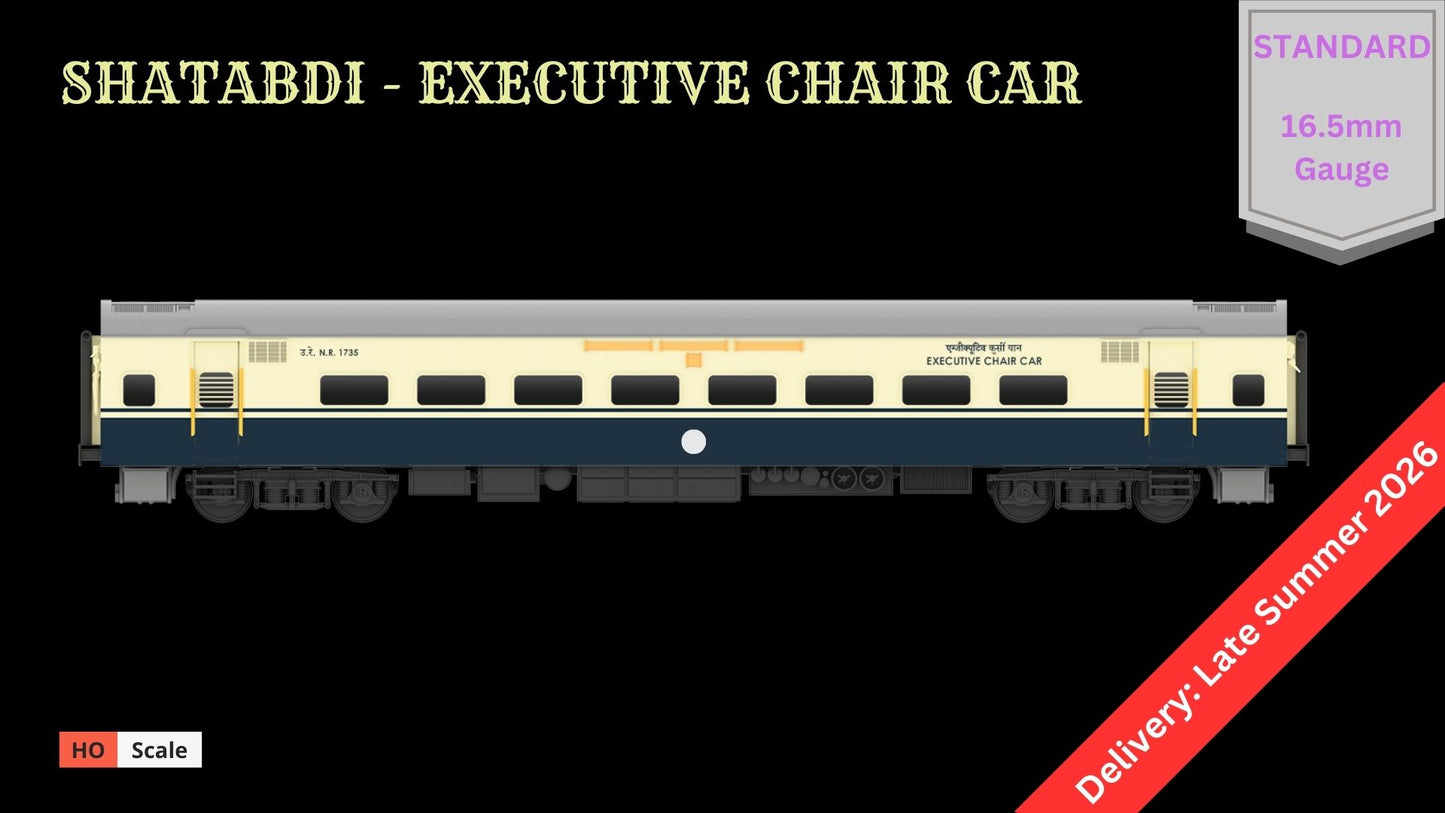 PRE-ORDER: SHATABDI - EXECUTIVE CHAIR CAR HO Scale - Standard Version