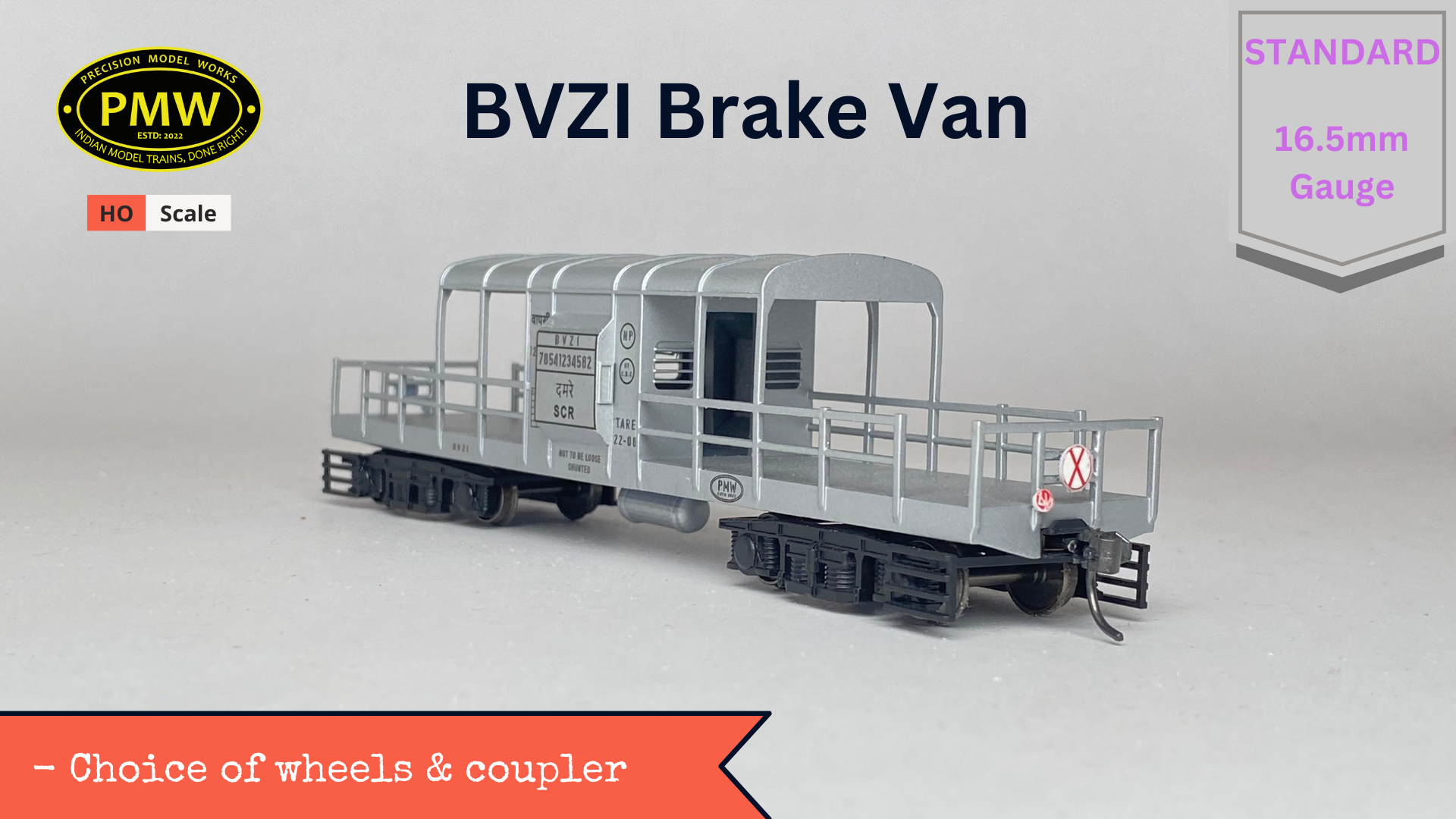 Precision Model Works BVZI Brake Van, HO Scale – Precision Model Works