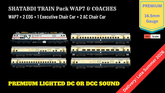 PRE-ORDER: Shatabdi Train Pack 1 with WAP7 - PREMIUM (No Tracks or Controller)