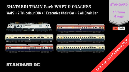 PRE-ORDER: Shatabdi Train Pack 2 with WAP7 - STANDARD (No Tracks or Controller)
