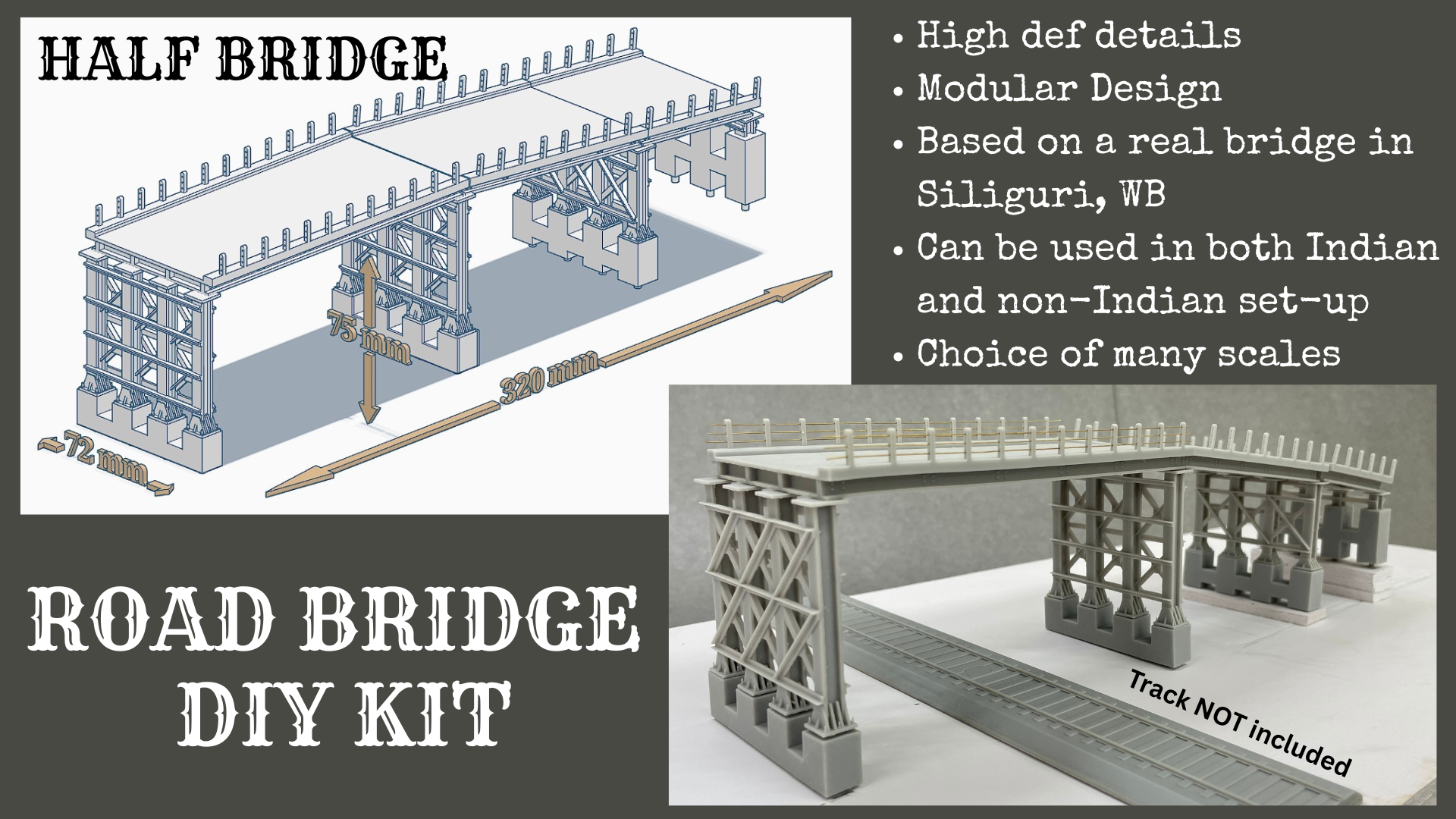 Road Bridge DIY Starter Kit: Half Bridge (Multiple Scales) – Precision ...