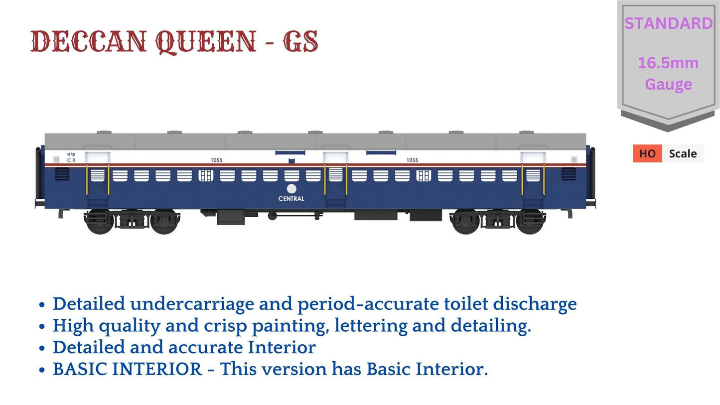 PRE-ORDER: DECCAN QUEEN - ICF GS, HO Scale - Standard Version
