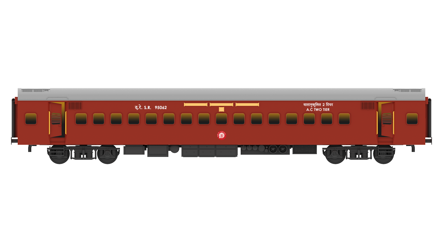 PRE-ORDER: ICF A.C Two Tier HO Scale - Red Livery (1955-1990s), Premium Version