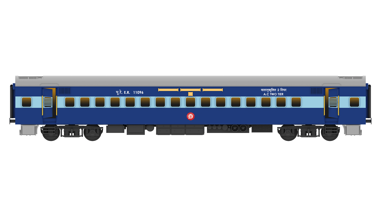 PRE-ORDER: ICF A.C Two Tier HO Scale - Blue Livery (1990s-Current), Premium Version
