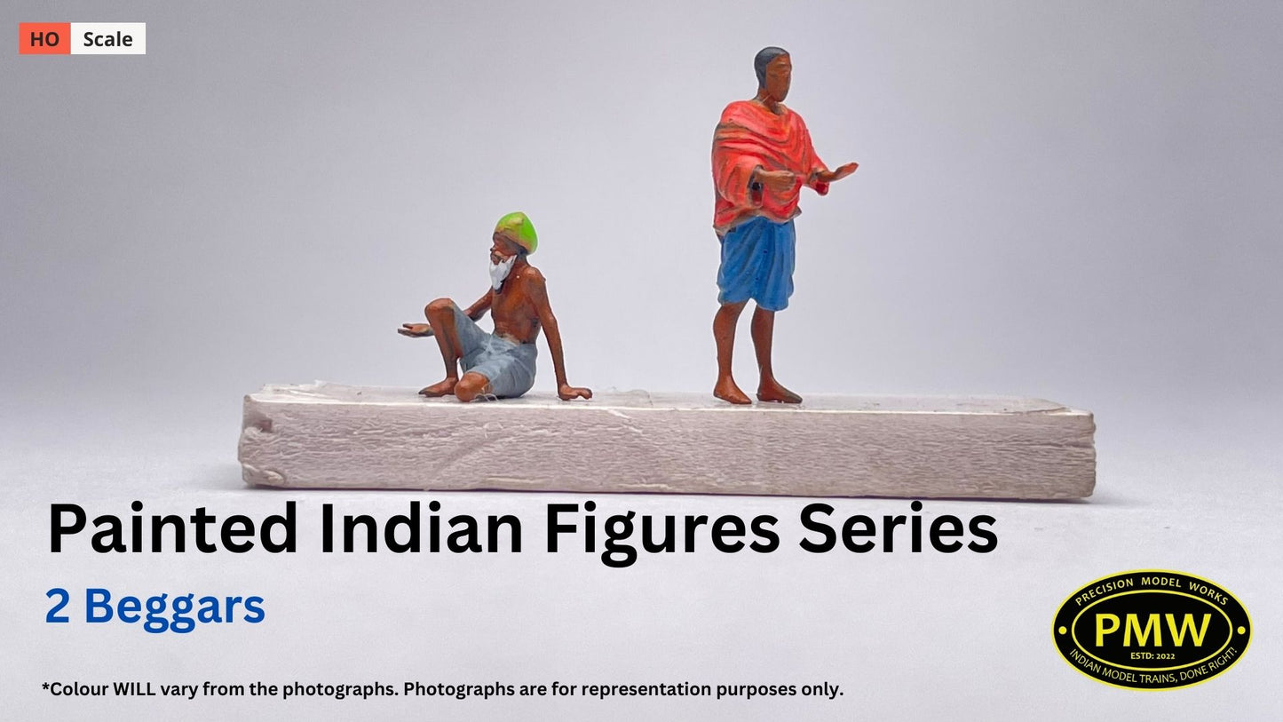 Painted Indian Figures : Beggars