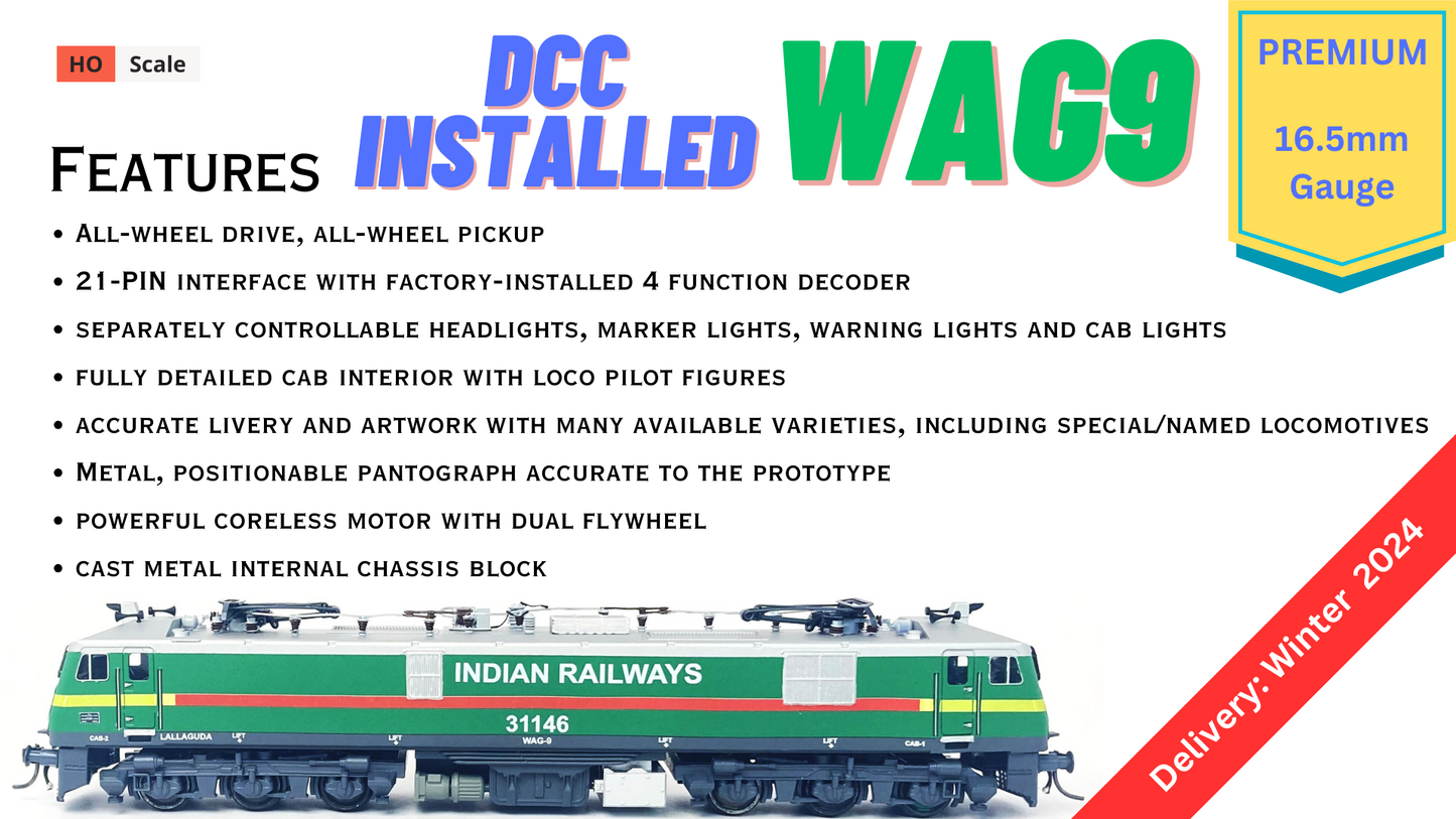 PRE-ORDER: DCC INSTALLED WAG9 RTR Model HO Scale (1:87)