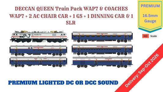 PRE-ORDER: DECCAN QUEEN RTR Train Pack with WAP7 (Newer Version) - PREMIUM (No Tracks or Controller)