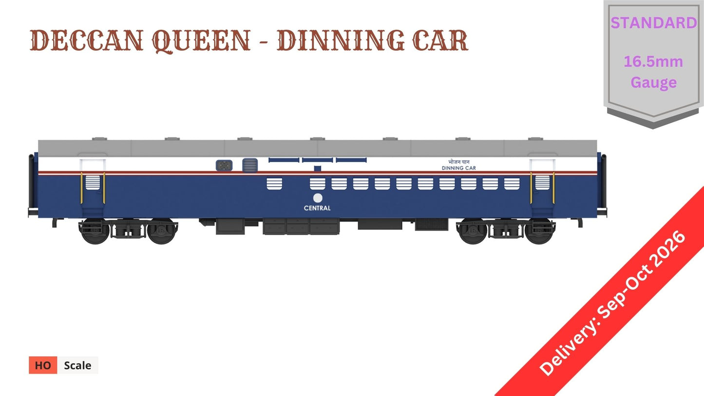 PRE-ORDER: DECCAN QUEEN - DINING CAR, HO Scale - Standard Version