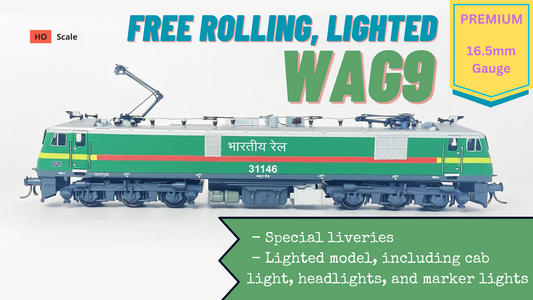 PRE-ORDER: PREMIUM DISPLAY/FREE-ROLLING WAG9, Lighted, Non-motorized