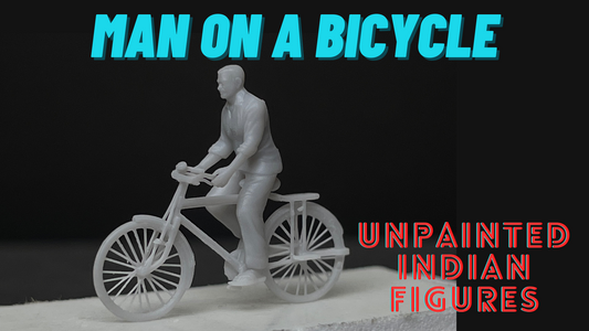 UNPAINTED Figures: Man on a cycle