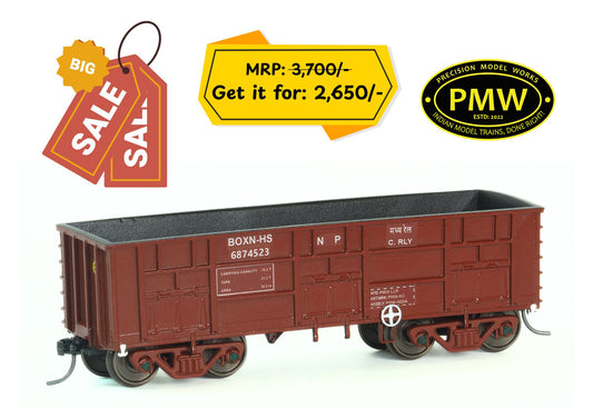 ON SALE: BOXN-HS Freight Wagon, HO Scale, Free Rolling - Metal Wheels & Couplers - Red
