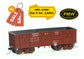 ON SALE: BOXN-HS Freight Wagon, HO Scale, Free Rolling - Metal Wheels & Couplers - Red