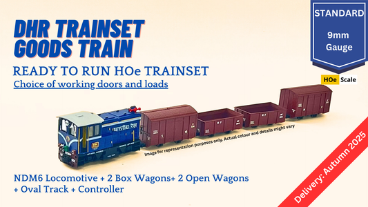 PRE-ORDER: HOe Ready to Run DHR Goods Trainset (With Tracks and Controller)