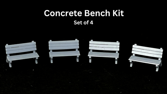 Concrete Bench Kit HO Scale