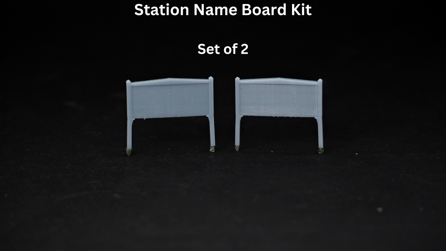 Station Name Board Kit in HO Scale